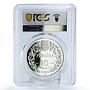 Ukraine 10 hryvnias Conservation Eagle Owl Bird Fauna PR70 PCGS silver coin 2002