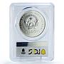Vietnam 100 dong Seafaring Dragon Boat Ship Large MS69 PCGS silver coin 1988
