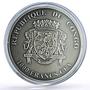 Congo 1000 francs African Ounce Wildlife Meerkats Fauna silver coin 2013