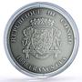 Congo 1000 francs African Ounce Wildlife Gorilla Monkey Fauna silver coin 2014