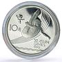 China 10 yuan x 4 Set Asian Games Tennis Cycling Diving Weightlifting coins 1989
