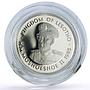 Lesotho 1 loti King Moshoeshoe II Jubilee Politics proof silver coin 1985