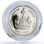 Lesotho 1 loti King Moshoeshoe II Jubilee Politics proof silver coin 1985