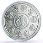 Mexico 5 pesos Conservation Wildlife Manati Manatee Fauna silver coin 2001