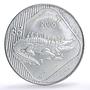 Mexico 5 pesos Conservation Wildlife Crocodile Fauna silver coin 2000