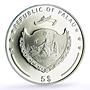 Palau 5 dollars Marine Life Pearl Oyster Pinctada Maxima Shell silver coin 2007