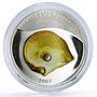 Palau 5 dollars Marine Life Pearl Oyster Pinctada Maxima Shell silver coin 2007
