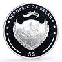 Palau 5 dollars Marine Life Pearl Oyster Pinctada Maxima Shell silver coin 2007