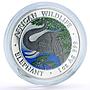 Somalia 1000 shillings African Wildlife Elephant Fauna colored silver coin 2005