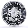 Somalia 1000 shillings African Wildlife Elephant Fauna colored silver coin 2005