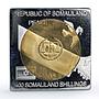 Somaliland 400 shillings Yitzhak Rabin Death Politics proof bimetal coin 2005