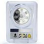 Spain 5 euro Ibero-American Railways Barcelona Mataro Train PR69 PCGS coin 2020