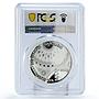 Gabon 1000 francs Islam Chechnya Heart Mosque Kadyrov PR70 PCGS silver coin 2015