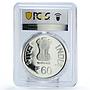 India 60 rupees Central Bureau of Investigation CBI PR68 PCGS silver coin 2023