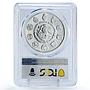 Mexico 5 pesos Two Worlds Encounter Wildlife Turtle Fauna PR69 PCGS Ag coin 1994
