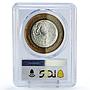 Mexico 50 peso Revolution Nine Ninos Heroes Politics MS64 PCGS bimetal coin 1993