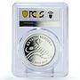 Malaysia 10 ringgit 45th National Day Railway Train PR68 PCGS silver coin 2002