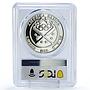 Samoa 5 dollars America Cup Yachting Sailboat Ship PR63 PCGS silver coin 1988