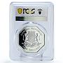 Somalia 4000 shillings Zheng He Voyage Giraffe Fauna PR69 PCGS silver coin 2005