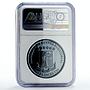 Eq. Guinea 1000 francs Blood Moon Ship Crystal Skull PF70 NGC silver coin 2019
