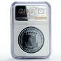 Eq. Guinea 1000 francs Blood Moon Ship Crystal Skull PF70 NGC silver coin 2019