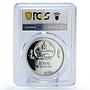 Mongolia 500 togrog Football World Cup South Africa PR67 PCGS silver coin 2008
