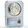 Umm Al Qaiwain 10 riyals Great Rock Temple Abu Simbel PF65 NGC silver coin 1970