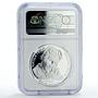Serbia 100 dinara Tesla Remote Control First Release MS70 NGC silver coin 2019