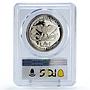 Yemen Arab Republic 2 rials Azzubairi Memorial Lion PR69 PCGS silver coin 1969