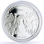 Latvia 1 lats Riga Zoo Elephant Giraffe Crocodile Monkey Fauna silver coin 2012