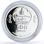 Mongolia 500 togrog Turin Torino Olympic Games Biathlon proof silver coin 2004