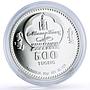 Mongolia 500 togrog Football World Cup in Spain Players proof silver coin 2004