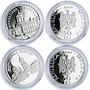 Moldova 50 lei x 20 Set Monasteries Churches Cathedrals proof silver coins 2000
