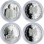 Moldova 50 lei x 20 Set Monasteries Churches Cathedrals proof silver coins 2000