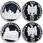 Moldova 50 lei x 20 Set Monasteries Churches Cathedrals proof silver coins 2000