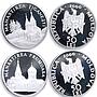 Moldova 50 lei x 20 Set Monasteries Churches Cathedrals proof silver coins 2000