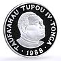 Tonga 1 paanga Seoul Summer Olympic Games Shot Put proof silver coin 1988