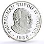 Tonga 1 paanga Seoul Summer Olympic Games Swimming proof silver coin 1988