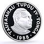 Tonga 1 paanga Seoul Summer Olympic Games Swimming proof silver coin 1988
