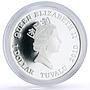 Tuvalu 1 dollar Vancouver Olympic Games Figure Skating Yuna Kim silver coin 2010