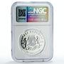 Somalia 100 shillings African Wildlife Elephant Fauna MS70 NGC silver coin 2008