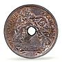 French Indochina 1 cent Regular Coinage Paris Mint MS64 PCGS bronze coin 1898