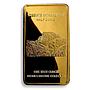 Yosemite National Park, "HALF DOME" , Endangered Timber Wolf, Gold Plated Bar