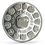 Colombia 10000 pesos Two Worlds Encounter Santa Fe Bogota Mint silver coin 1991