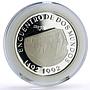 Colombia 10000 pesos Two Worlds Encounter Santa Fe Bogota Mint silver coin 1991