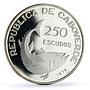 Cape Verde 250 escudos Independence 1st Anniversary Fish proof silver coin 1976