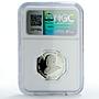 Sierra Leone 1 leone Independence Freetown Bicentenary PF69 NGC silver coin 1987