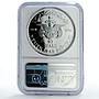Yemen 10 rials Montreal Olympic Games Torch Athletes PF67 NGC silver coin 1975