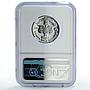 Yemen 2,5 rials Oil Exploration Production Derricks PF66 NGC silver coin 1975