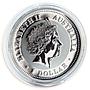 Australia 1 dollar Lunar Calendar I Year of the Horse gilded silver coin 2002